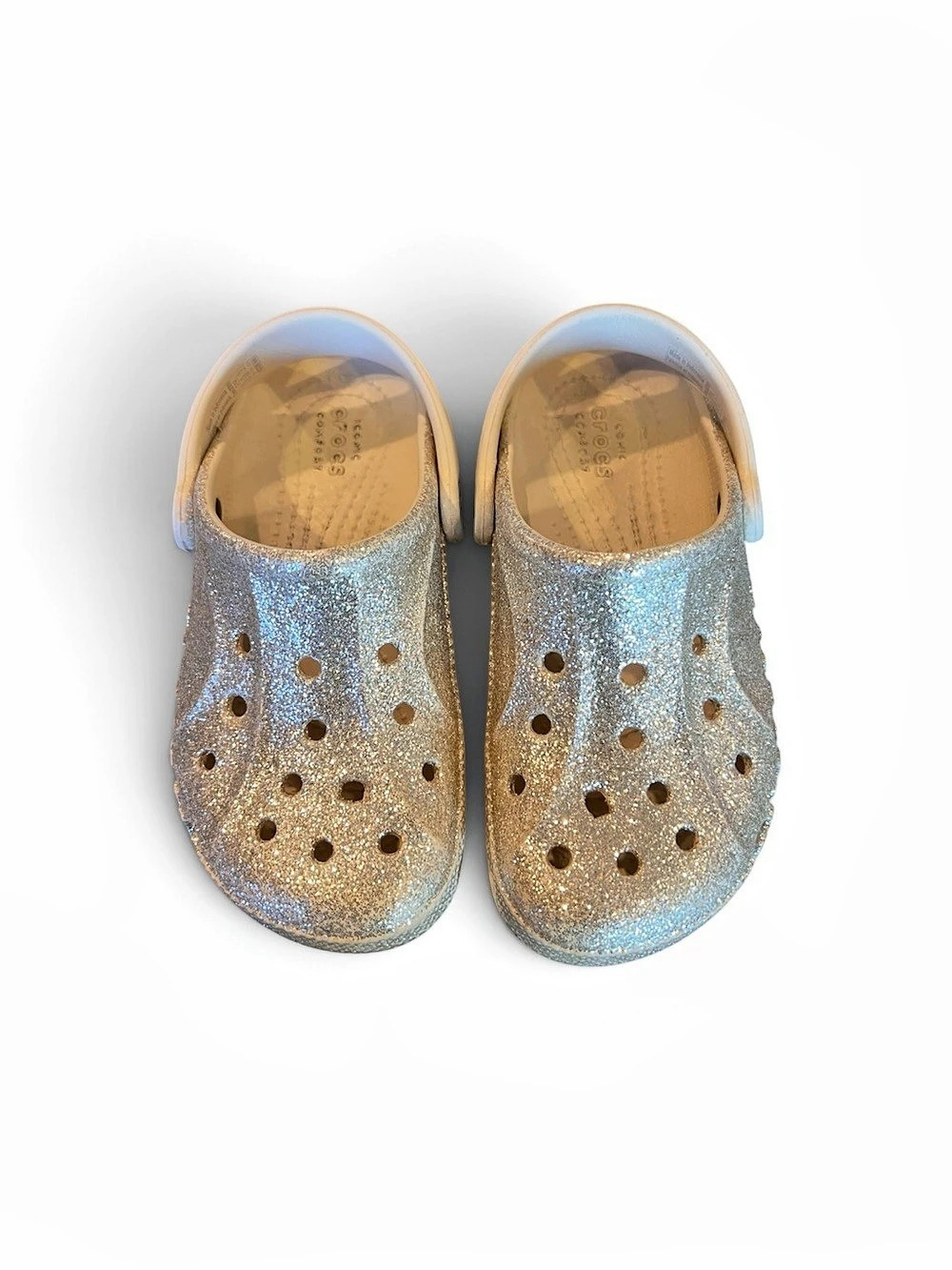 Crocs Classic Girls Glitter Clog Gold